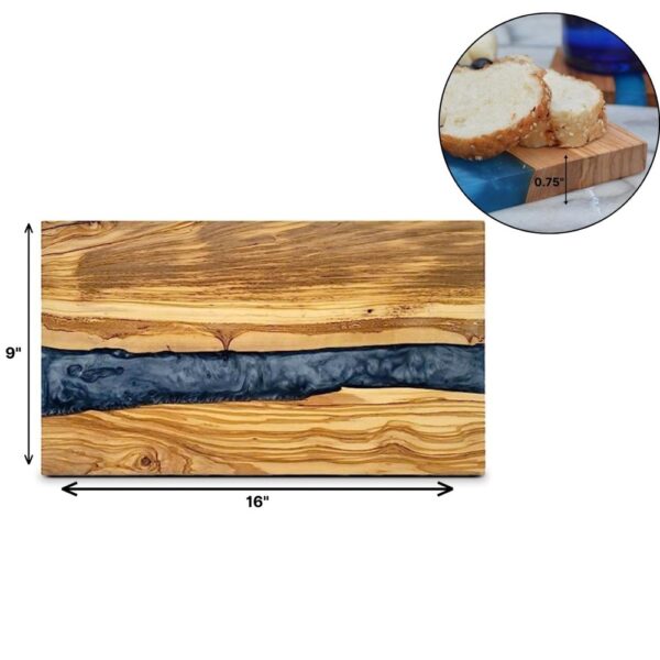 Luxury handcrafted wooden and epoxy resin chopping board for cutting, serving, cheese and charcuterie.