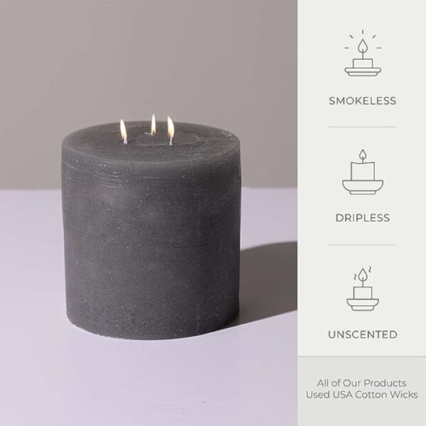 Bask Large Mottled Pillar Candles