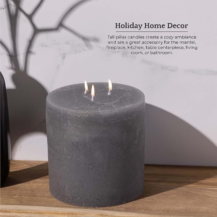 Bask Large Mottled Pillar Candles