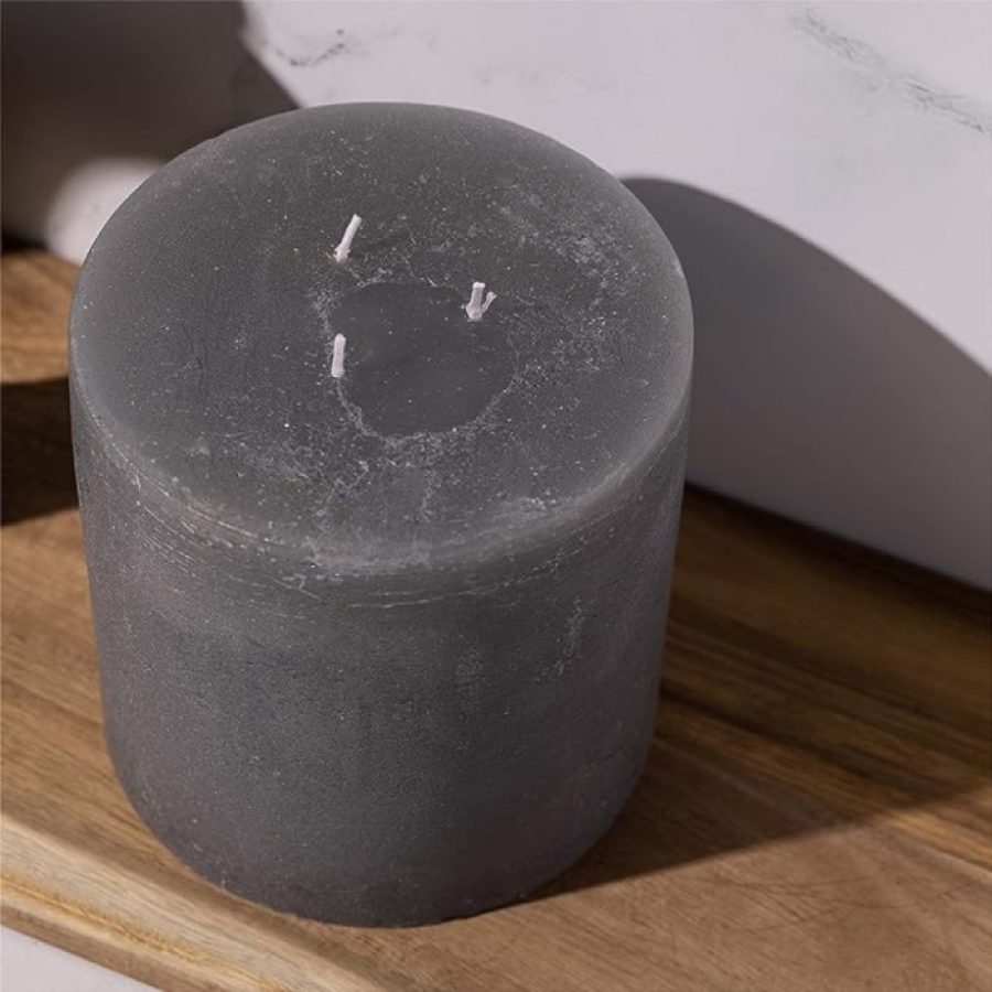 Bask Large Mottled Pillar Candles