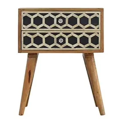 Bone Inlay Bedside Drawers