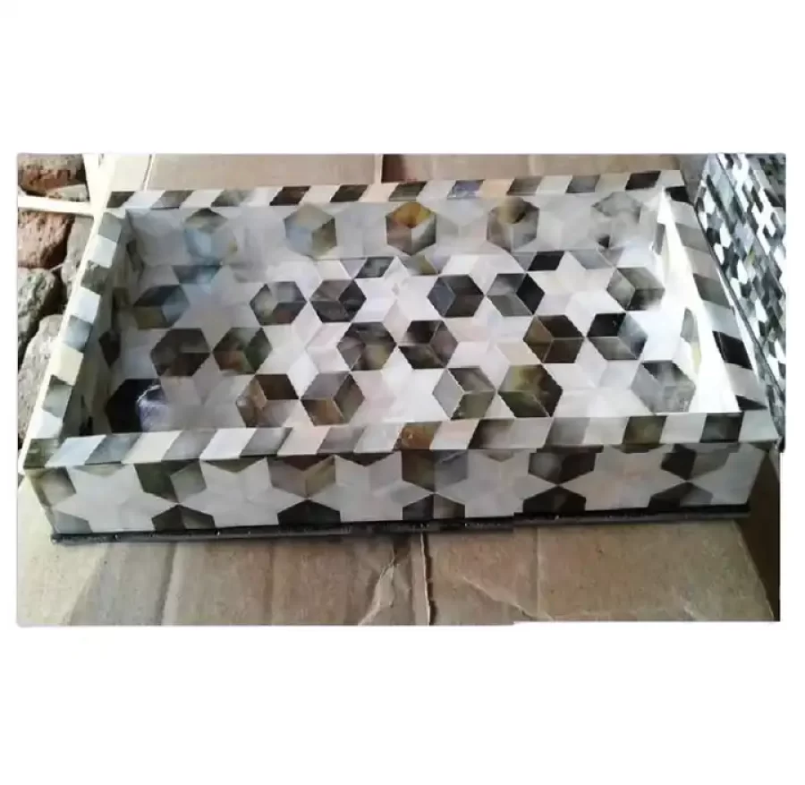 MOP Wood Inlay Tray