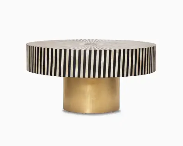 Brass Bone Inlay Table