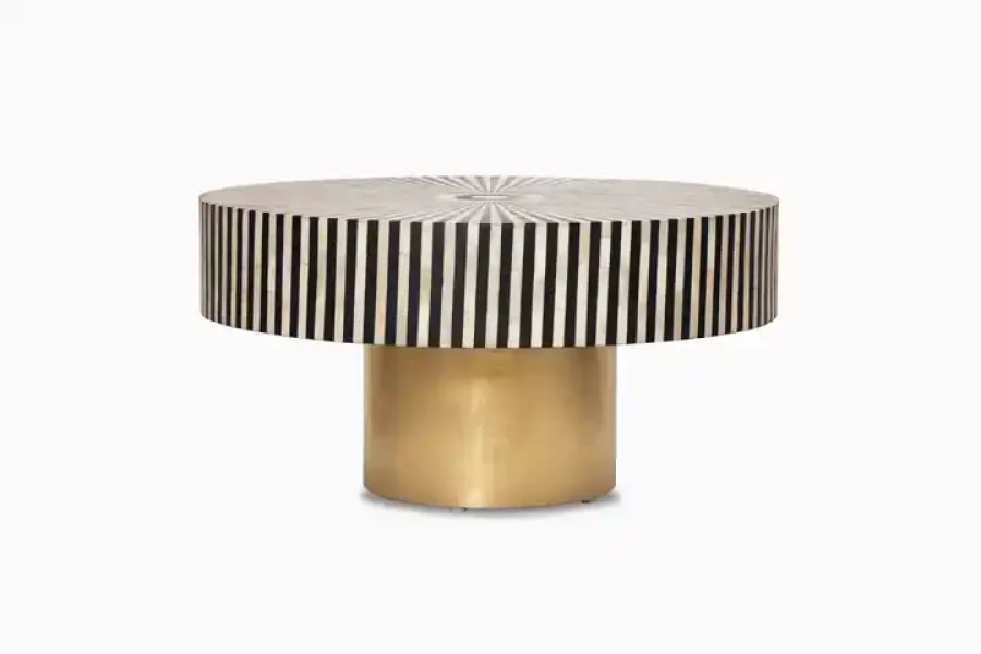 Brass Bone Inlay Table