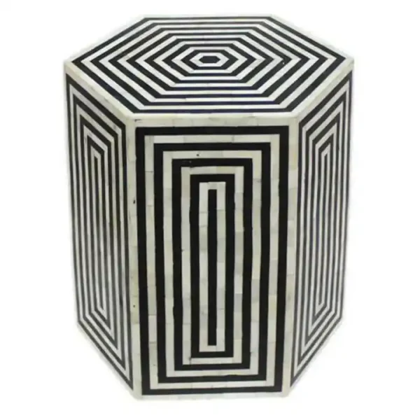 Hexagon MOP Inlay Stool