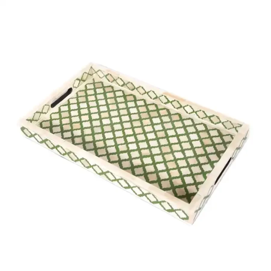 Green Bone Inlay Tray