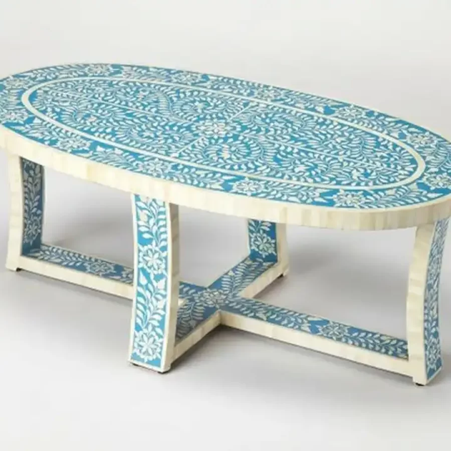 unique Bone Inlay Table