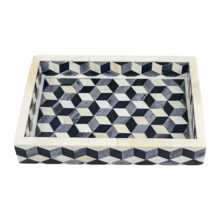 Bone Inlay 3-D Serving Tray