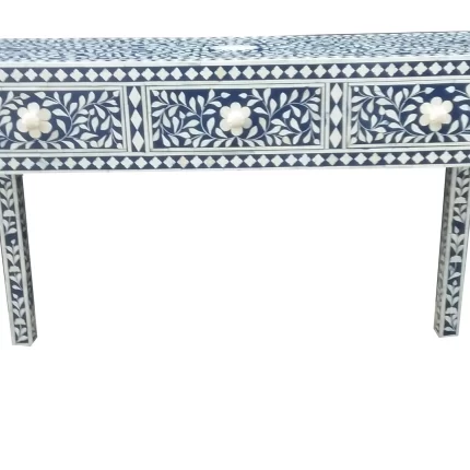 Bone Inlay Drawer Hall Table