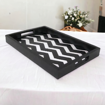 Bone Inlay Tray Zig zag Design