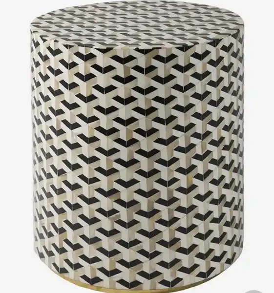Bone Inlay Room Stool