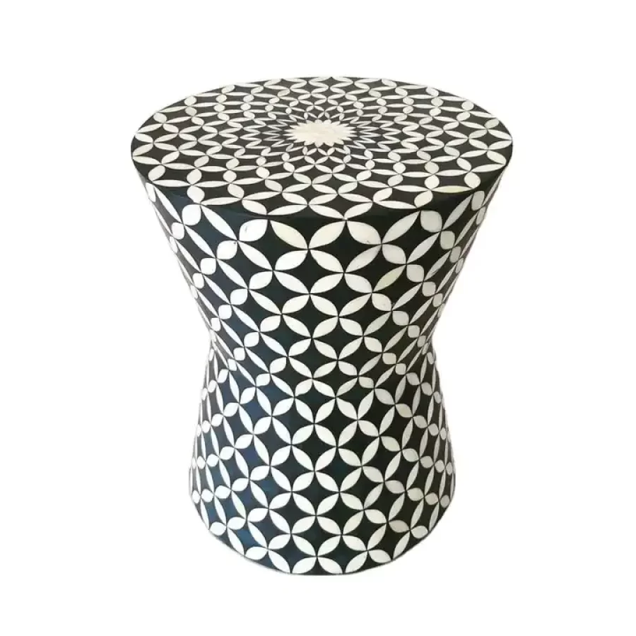 Coffee Bone Inlay Stool