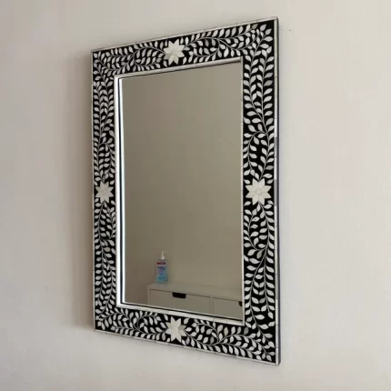 Bone Inlay Unique Mirror Frame