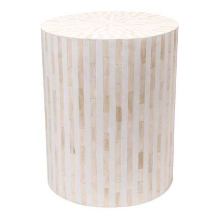 Bone inlay Round Stool