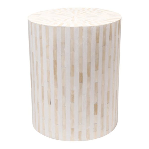 Bone inlay Round Stool
