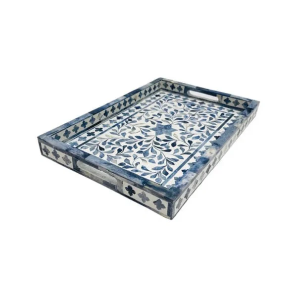 Floral Bone Inlay Tray