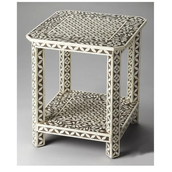 Bone Inlay Antique Stool