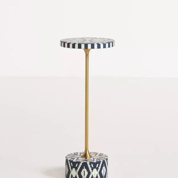 Bone Inlay Drink Table
