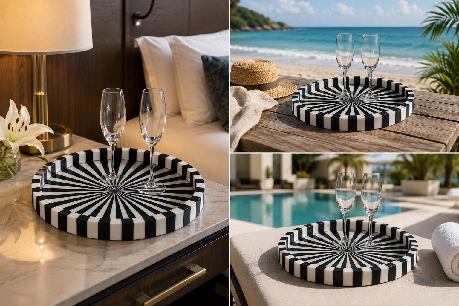 bone-inlay-sunburst-round-serving-tray Bone Inlay Sunburst Round Serving Tray