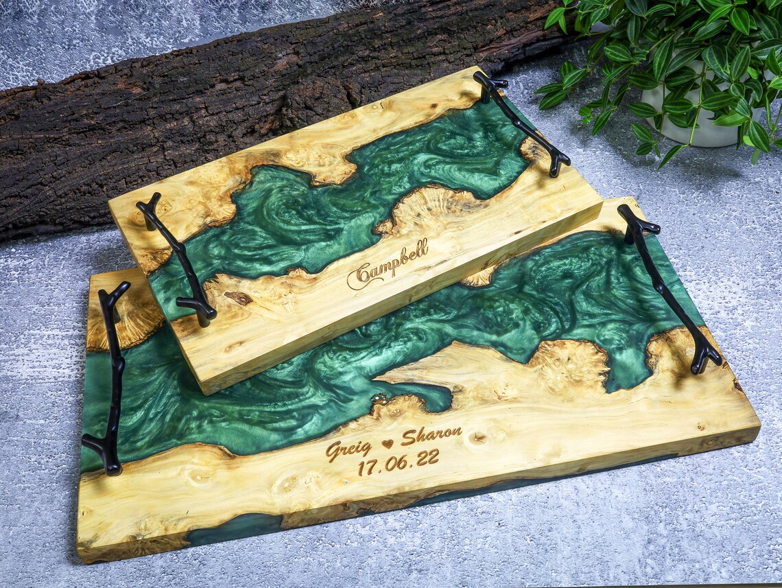 Epoxy River Wooden Serving Tray