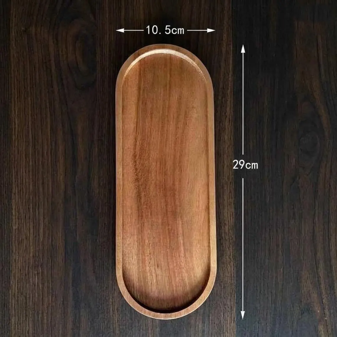 Oval Wooden Serving Tray Handcrafted Oval Wooden Serving Tray made from Natural Wood