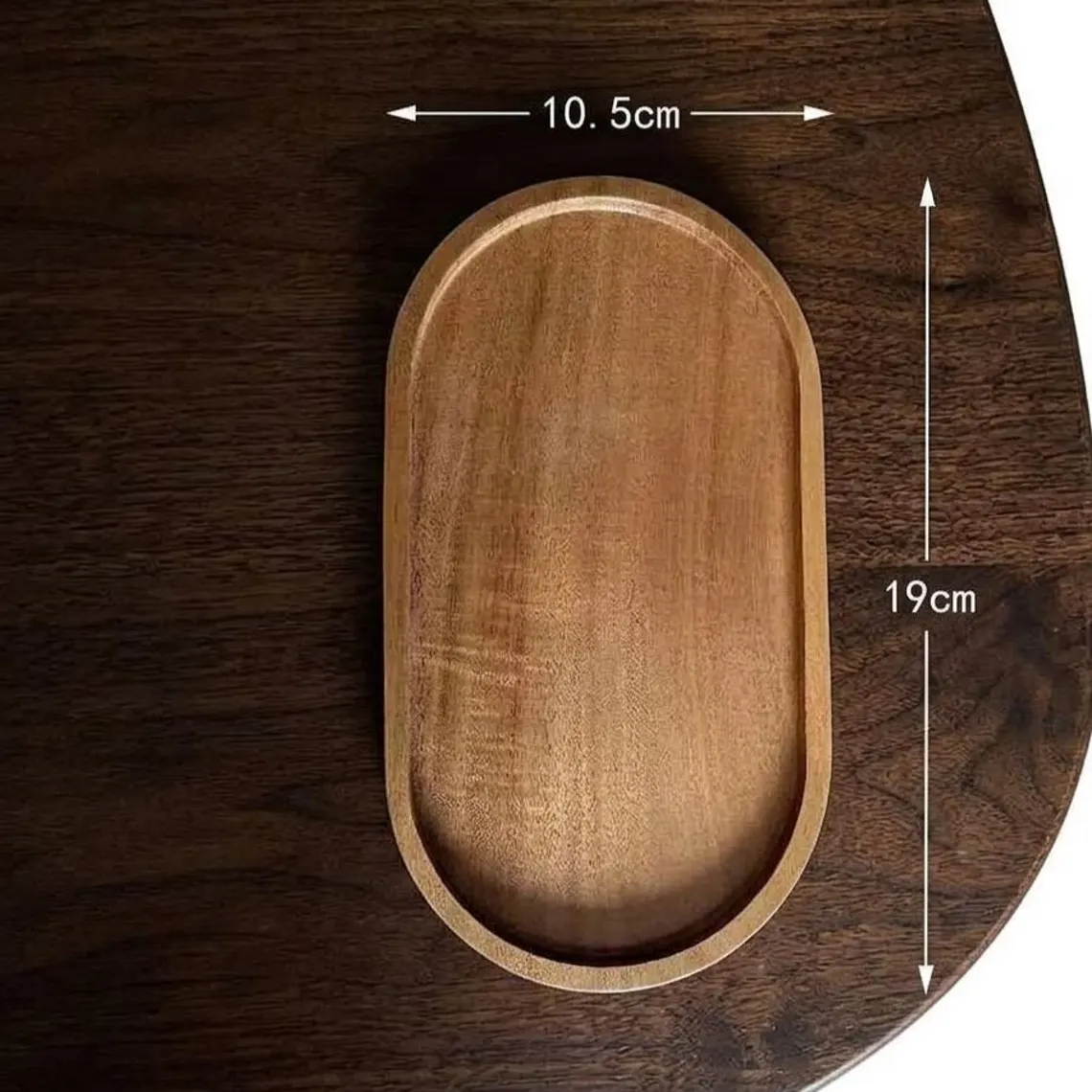 Oval Wooden Serving Tray Handcrafted Oval Wooden Serving Tray made from Natural Wood