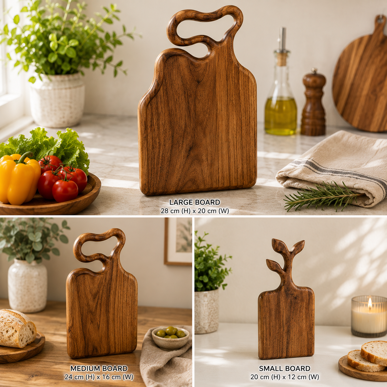 Handcrafted wooden chopping board set with decorative wooden storage stand made from premium solid wood for modern kitchens. Handcrafted wooden chopping board set with decorative wooden storage stand made from premium solid wood for modern kitchens.