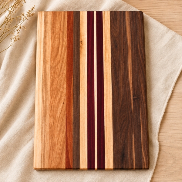 Handcrafted Wooden Charcuterie Cheese Serving Board Made from Solid Wood