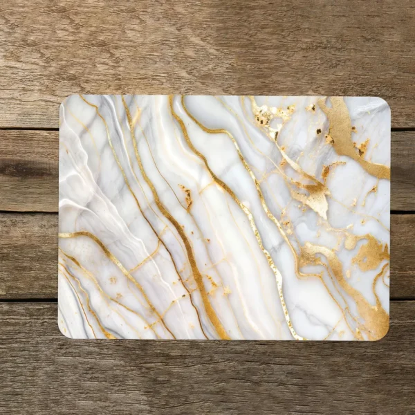 Handcrafted white and gold marble effect serving and chopping board