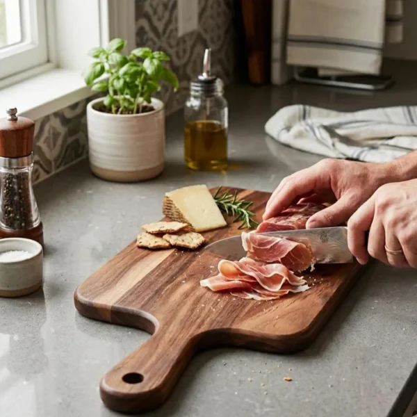Natural Wooden Chopping Board with Handle
