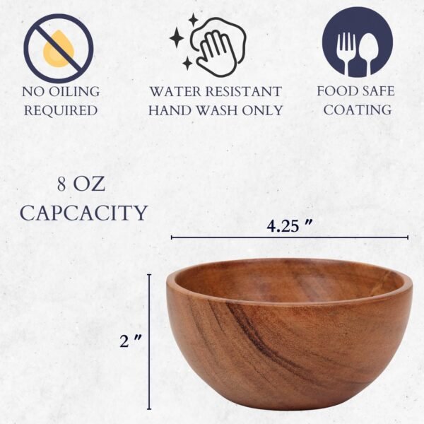 Handcrafted Natural Wooden Bowl Set