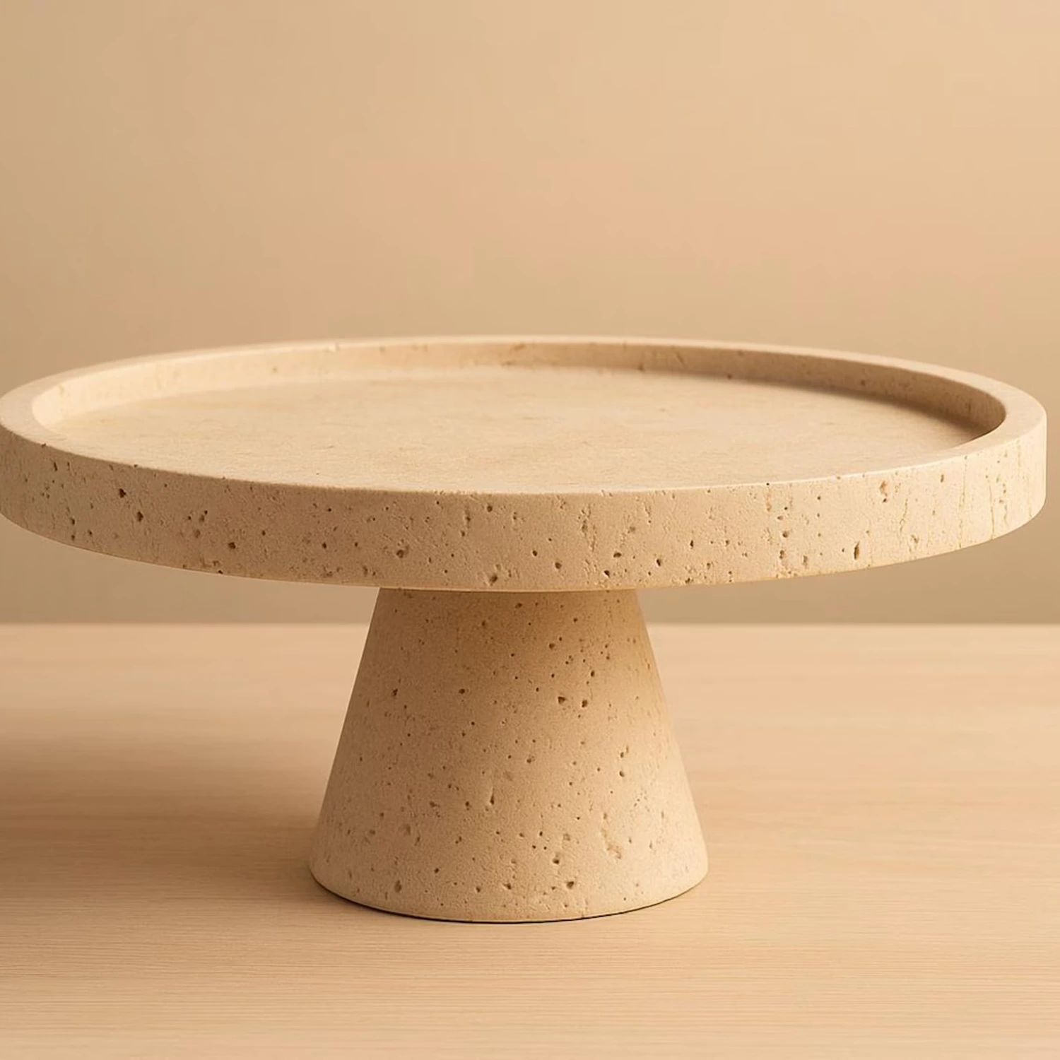 Ceramic cake stand with glass dome for dessert presentation Ceramic cake stand with glass dome for dessert presentation