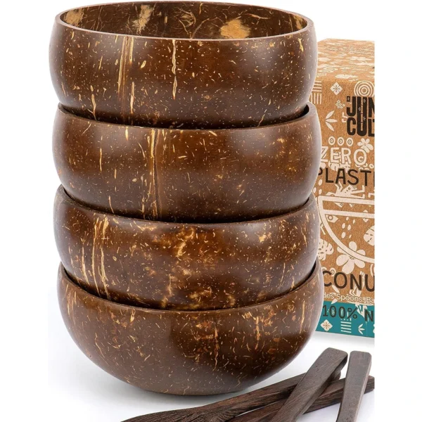 natural coconut shell bowl for food serving