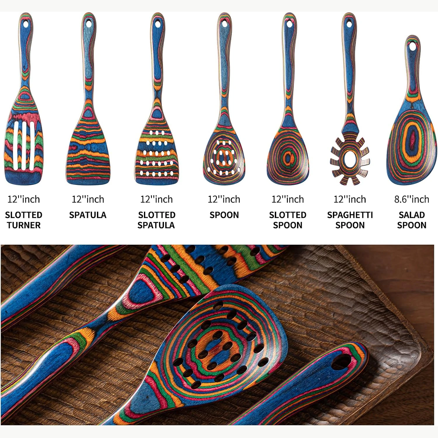 7-piece-wooden-kitchen-utensils-set.webp Seven piece wooden cooking utensil set with colorful layered design